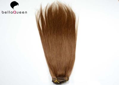 China Clip en la extensión del pelo, cabello humano recto coloreado de Remy del brasilen@o de la armadura en venta