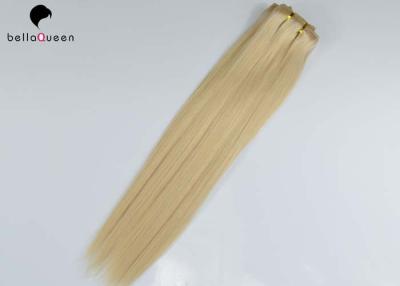 China Brazilian Golden Blonde Straight Clip In Human Extension For Woman for sale