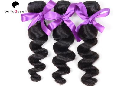 China Loose Wave Peruvian Hair ,  Virgin Natural Black Hair Extensions Tangle-Free for sale