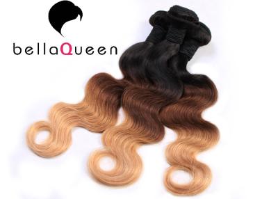 China Extensiones indias del pelo de Ombre Remy de la Virgen, armadura del cabello humano de la onda del cuerpo en venta