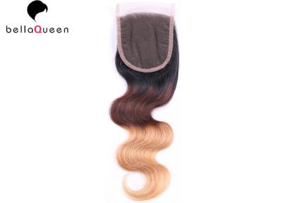 China Three Parts Body Wave Human Hair Lace Closure For Women for sale