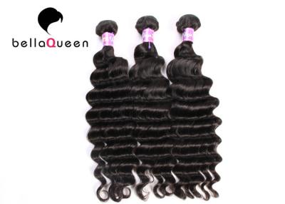 China Deep Wave Natural Black 7A Grade Virgin Hair Weaving With No Shedding​ for sale