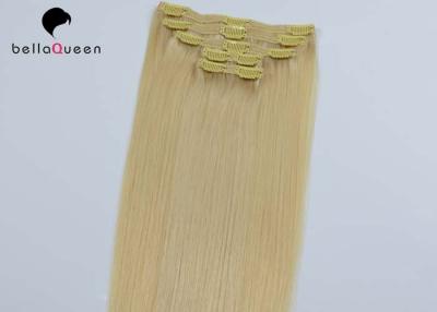 中国  の毛の 延長 の人間の の毛、等級 7a の処女の毛の加工されていない未加工 クリップ  販売のため