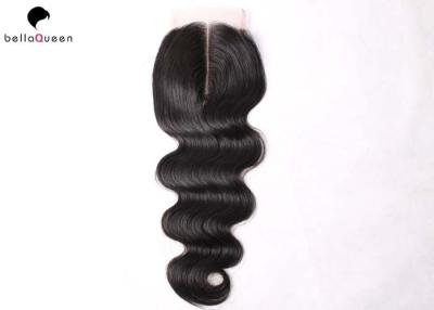 China Fechamento brasileiro do cabelo do cabelo brasileiro preto natural da onda do corpo humano do Virgin do cabelo à venda