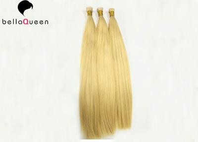 China Long Lasting 613# Golden Blonde Flat Tip Hair Extensions With Full Ending for sale