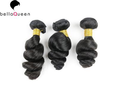 中国 1束の自然な黒6A Remyの毛は、波美しい様式の100%のRemyの毛のよこ糸を緩めます 販売のため