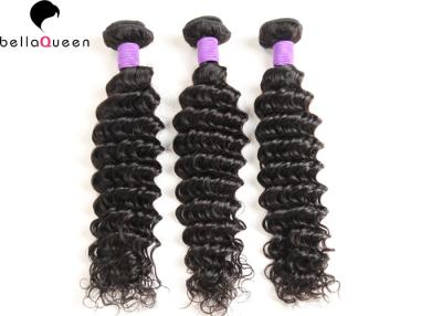 China Deep Wave Unprocessed Brazilian Human Hair Weft Full End Without Split for sale