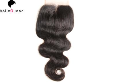 China Natural Black 100% Malaysian Virgin Hair Body Wave Hair Closure NO Chemical for sale