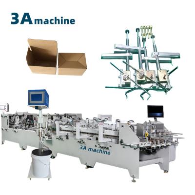 China CQT900YG-2 Pre-Folded Bottom Lock Semi Automatic Box Gluing Machine for Machinery Hardware for sale