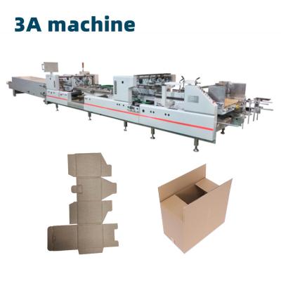 China CQT-1300 Automatic Corrugated Box Pasting Machine for 4 6 Corner Folding and Gluing for sale