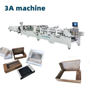 China Versatile CQT-850 Automatic 4 6 Corner Folder Gluer for Paper Lunch Box Manufacturing for sale