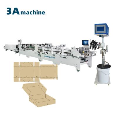 China Water Soluble Cold Glue Used CQT-1300 Folder Gluing Machine for Cardboard Box Making for sale