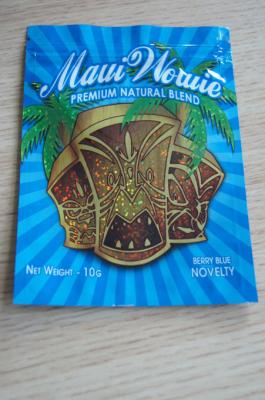 China Natural Blend Berry Blue Herbal Incense Packaging 10g Maui Wowee Premium for sale