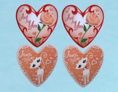 China Heart Shape Notebook Self Adhesive Sticker With Cartoon Patterns for sale