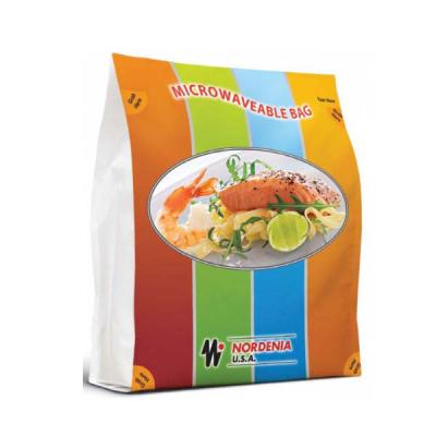 China Laminated Squrae Bottom Food Vacuum Sealer Bags Rainbow  , Gusset Side for sale