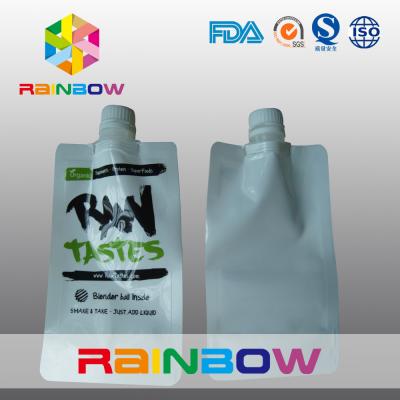 China Laminated  Nylon 3 - Side White Spout Pouch Packaging Automated Printed Logo for sale
