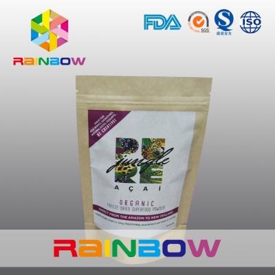 China Freeze Dried Super Food Power Customized Paper Bags With Adhesive Sticker Labels for sale