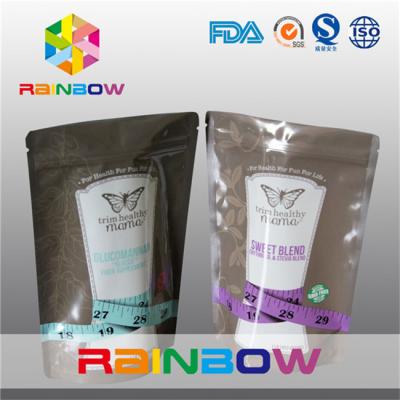 China Reasonable Stand Up Foil Pouches With Zipper For Sugar / Food Packaging for sale