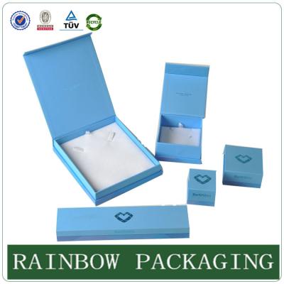 China Custom Size Sky Blue Jewelly Case , Grazioso Cardboard Box for Jewelly Box for sale