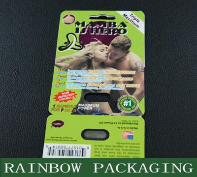 China Black Mamba Sex Pills Packaging Blister Card Packaging for Men's Enhancement for sale