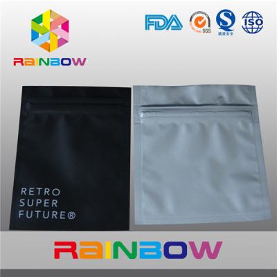 China Aluminum Foil Plastic Electronics Packaging Bag Three Side Seal Zipper Pouch for sale