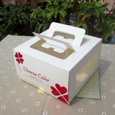 China Cheese Cake Box Paper Box Packaging White Card Paper Case for Snack Container for sale