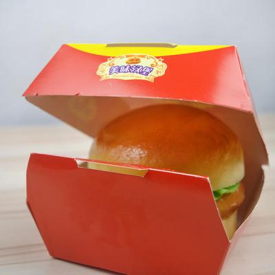 China Papierkasten nach Maß für verpackendes Burger King, Hamburger-Papierkasten für Restaurant zu verkaufen