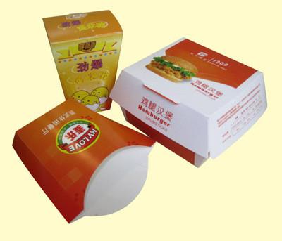 Chine Sortez la boîte de papier pour des fritures de Friench/des paquets poulet de Hambourg et de maïs éclaté à vendre