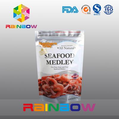 China Aluminum Foil Pouch Packaging Sthand Up With Zipper For Seafood for sale