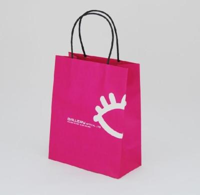China Exquisite Handle Paper Shopping Bag / Gift Paper Bag With Custom Logo Printed for sale