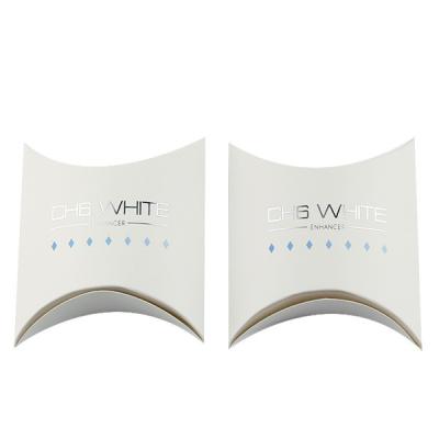 China Matte White Pillow Box Hair Extension Paper Box With Printed Logo , Custom Service Provided for sale