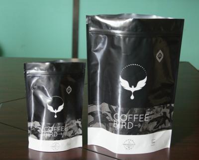 China Matt Black Aluminum Foil Coffee / Tea Bags Packaging Mouisture Proof Bags for sale