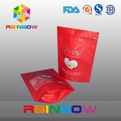 Chine Emballage extérieur mat rouge de casse-croûte/gâteau d'ennemi de sacs de gousset du fond d'huile d'aluminumf à vendre