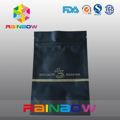 China Black matte k coffee aluminum foil pouch packaging doypack bags for sale