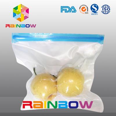 China Poly vacuum texture food storage pouch / slider zipper food vacuum seal bags for sale