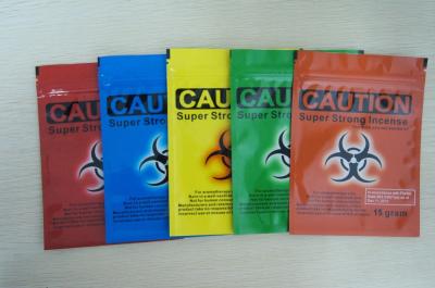 China Custom Printed Zip Plastic Bags / CATION Spice Potpourri Bags for sale