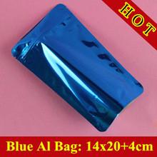China Glatter blauer Selbststehender Beutel mit Reißverschluss für das Molkeprotein-Pulver-Verpacken/Protein-Pulver-Tasche zu verkaufen