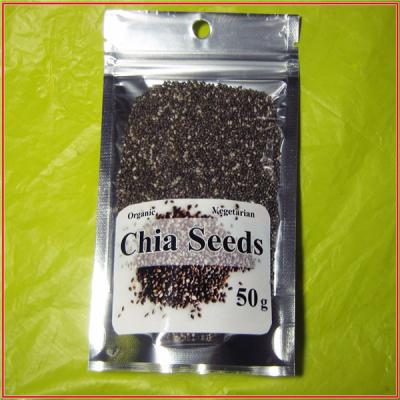 China Fashionable Stand Up Food Packing k Bag / Side Sealed Chia Seeds Bag for sale