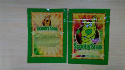 China 4g Scooby Snax Herbal Incense Packaging Bags Scooby Snax Green Apple / Hypnotic Bags for sale
