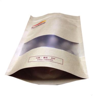 China Semillas de calabaza de acabado mates del papel de Kraft que empaquetan el bolso con el Ziplock y la ventana en venta