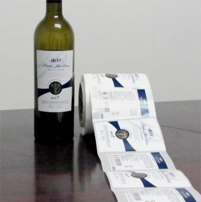 China Customized Design Waterproof Red Wine Shrink Sleeve Labels Self Adhesive Bottle Label for sale