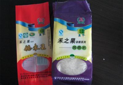 China NY / PE Side Gusset Plastic Rice Packaging Pouch With Clear Round Window for sale