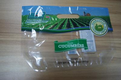 China Food Grade Transparent Fresh Fruit Vegetable Plastic Storage Zipper Packaging Bag for sale