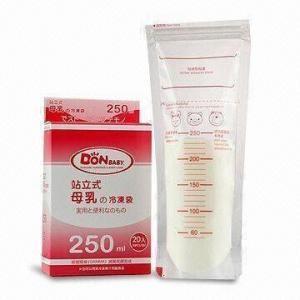 China Custom Made Plastic Pouches Packaging , Breast Milk Storage Bag for sale