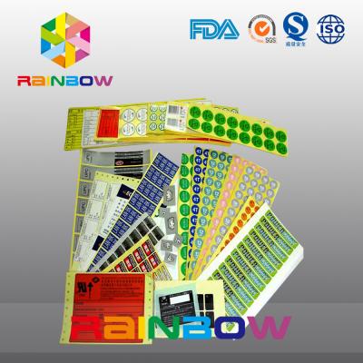 China Custom Printed Colorful Shrink Sleeve Labels Self Adhesive Paper Laminated Food Labels for sale