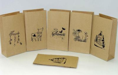 China Craft Paper Bag Customized Paper Bags For Take Away Fast Food / Bread / Shopping Bag for sale