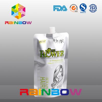 China Customized Printing White Stand Up Spout Pouch For Shampoo / Liquid / Drinking Food for sale