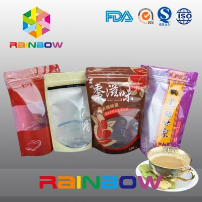 China Plastic Bottom Gusset Bags / Stand Up Bag With k And Window For Ground Coffee Bean for sale