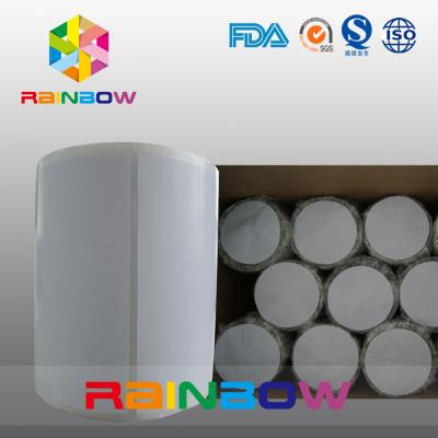 China No Print White / Blank Paper Roll Plain Rectangle Shrink Sleeve Labels Custom Size for sale