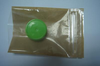 China Mini Zipper Food Bag Transparent Front Pet / Pe Anti Static Bag With Bottom Open for sale